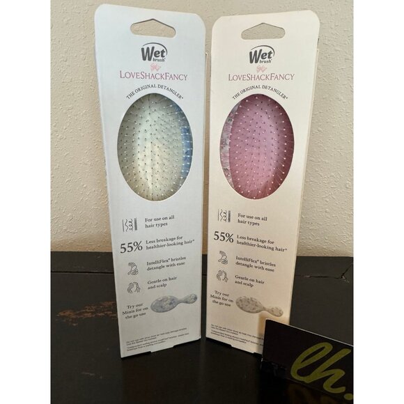 LoveShackFancy Wet Brush Original Detangler Set Rosa Beaux Everblooming Rosettes - Picture 3 of 3